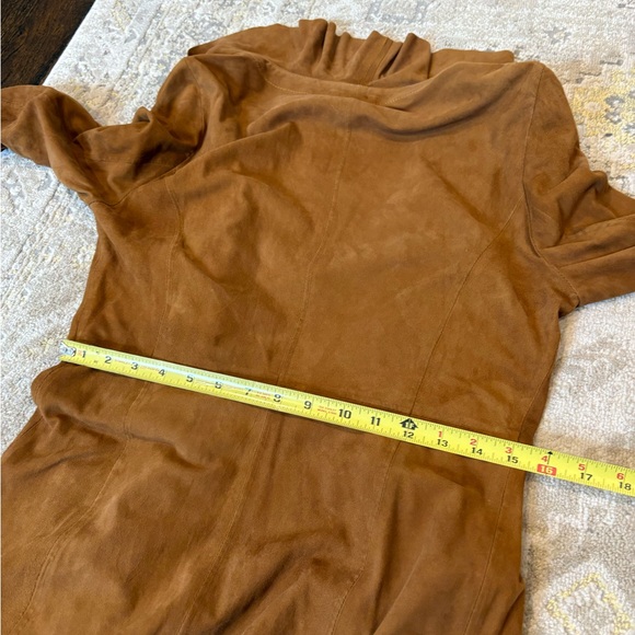 Calypso St Barth Suede Ruffle Trench Jacket - Picture 11 of 12